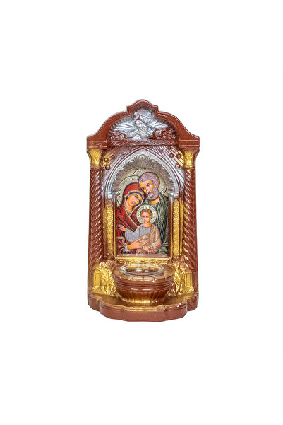 Z-Tools Lumânare mare din gips cu Sfânta Familie 16x12x29cm EXT9919