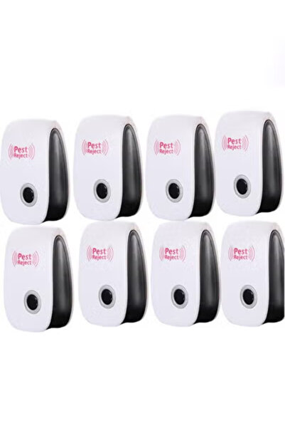 Taimi مجموعة من 8 قطع - جهاز طرد الحشرات بالموجات فوق الصوتية للفئران والصراصير والبعوض والحشرات الأخرى، لون أبيض