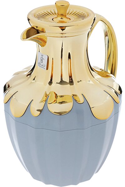 Everest ترمس شادن، سعة 1 لتر، وعاء داخلي زجاجي، غلاف خارجي بلاستيكي - سماوي