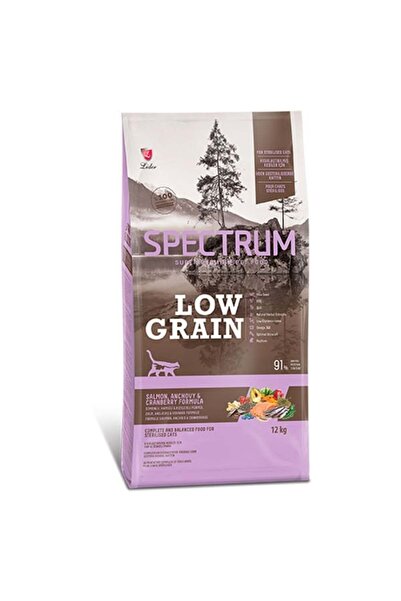 Spectrum Düşük Tahıllı Somonlu Hamsili ve Yaban Mersinli Kısırlaştırılmış Kedi Maması 12 Kg