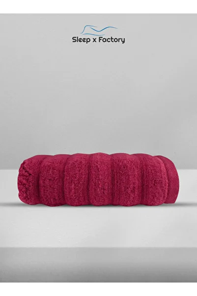 Sleep x Factory Wavy Textured Bath Towel – 100% Pure Cotton, Soft & Absorbent – 70x140 cm