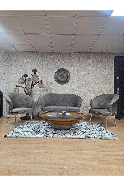 ZAFİR TEDDY Takım Gold Kaplama Sivriltme Ayak Çay Seti Koltuk - Berjer , Balk...