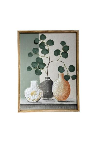 Vitale 3 BOYUTLU YAPRAK DEKORATİF TABLO 50X70CM