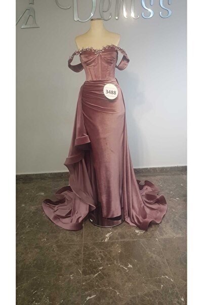 NİŞAN RÜYASI GÜLKURUSU KADİFE KINALIK