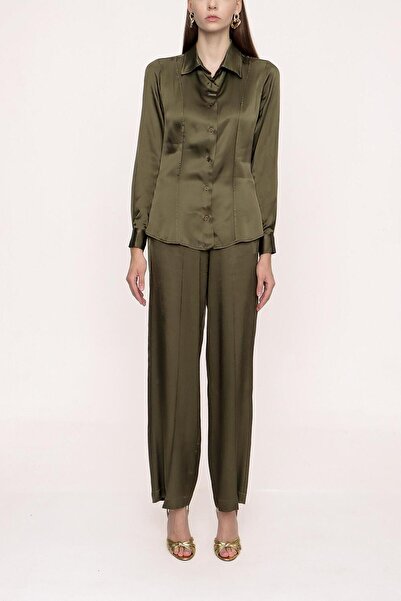 SOCIETA Haki Dar kesim gömlek 10766