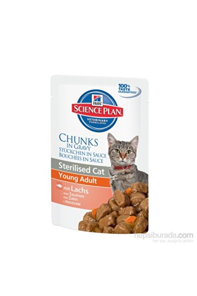 Hill's Science Plan Yetişkin Kısırlaştırılmış Kedi Somonlu Yaş Mama Pouch 85 Gr