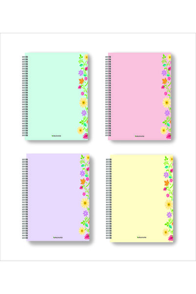 PROPAPER A-5 OKUL DEFTERİ 72 YAPRAK SPİRALLİ KARTON KAPAK 4 ADET 2 ÇİZGİLİ 2 ...