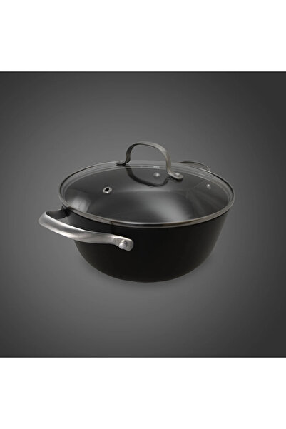 Oti Oală din fontă cu structură tip fagure și capac de sticlă OTI, diametru 2...