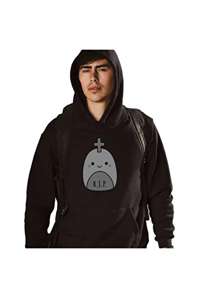 OEM Ανδρικό Φούτερ με Κουκούλα Squishmallows RIP Tomb Horror