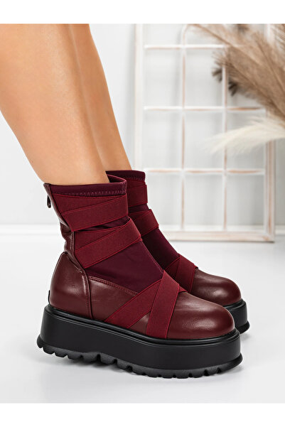 mei Γυναικείες Μπότες Πλατφόρμας 56WL1 Μπορντό