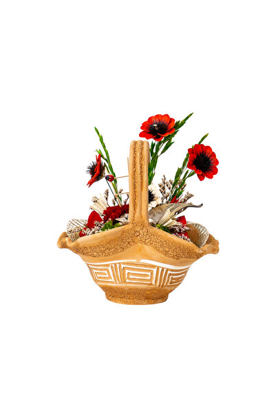 Z-Tools Aranjament, coș ceramic mediu cu flori EXT10192