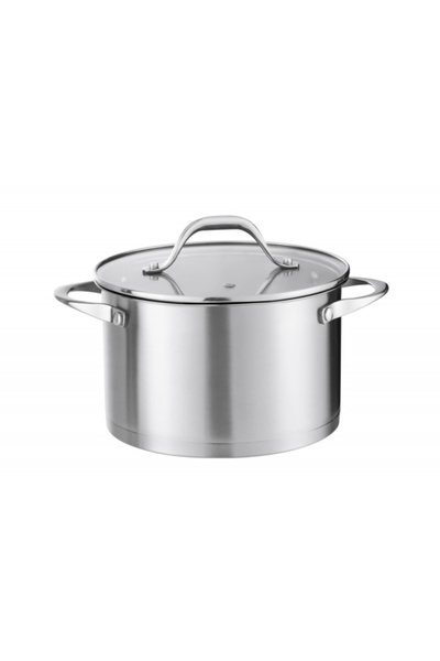 Zilan Stainless Steel Pot with Glass Lid, Capacity 5.5L, Diameter 24cm / ZLN 1368 ZLN1368