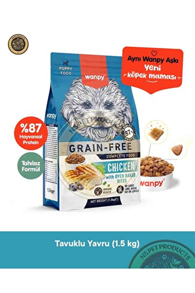 Wanpy Tahılsız Tavuklu Yavru Köpek Maması 1.5 kg