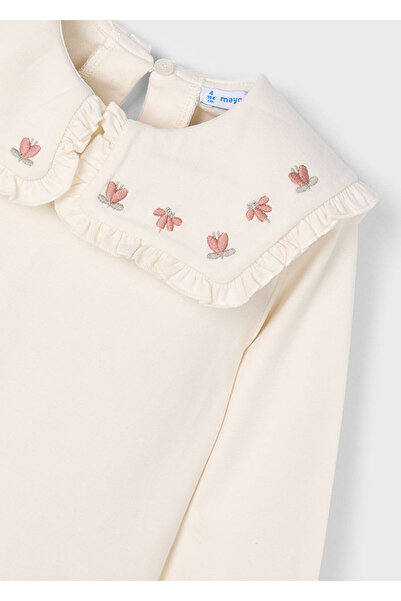 MAYORAL Girl's Embroidered Blouse Cream 4134