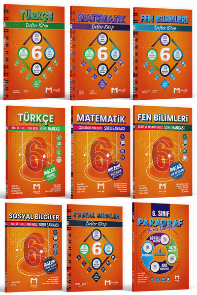 Mozaik Yayınları Mozaik Yayınları 6. Sınıf Tüm Dersler ve Paragraf Soru Banka...