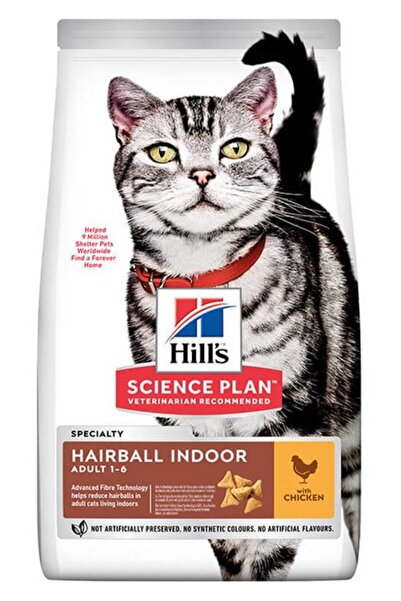 Hill's Hairball Indoor Tavuklu Tüy Yumağı Önleyici Kedi Maması 1.5 kg