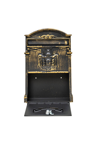 Z-Tools Metal Mailbox for Outdoor Use, 410x260x90mm, Gold ZTS5580_AU