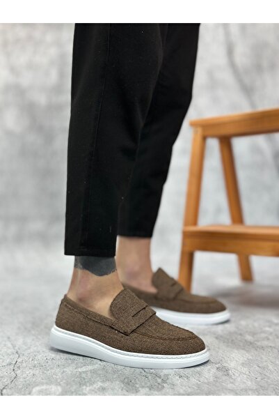 BOA BA0355 Кафяви класически мъжки обувки Corcik без връзки