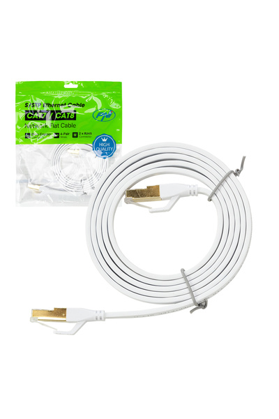 PNI Flat network cable S/STP CAT8 U8015W, Patch, 2 x RJ45, 1.5m