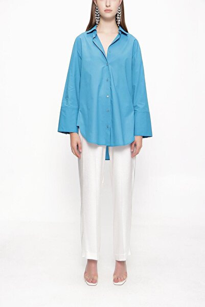 SOCIETA Mavi Bol kesim gömlek 10810