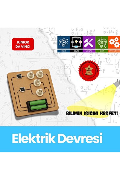 Junior Da Vinci Elektrik Devresi–Çocuklar İçin Eğitici Ahşap STEM Oyuncak,Den...