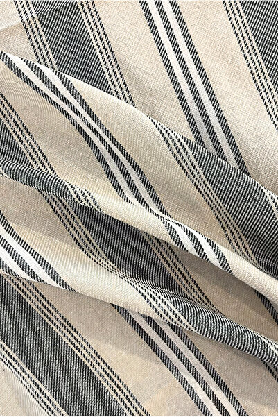 FH finehome Moon Striped Tablecloth 150X220Cm Navy Blue