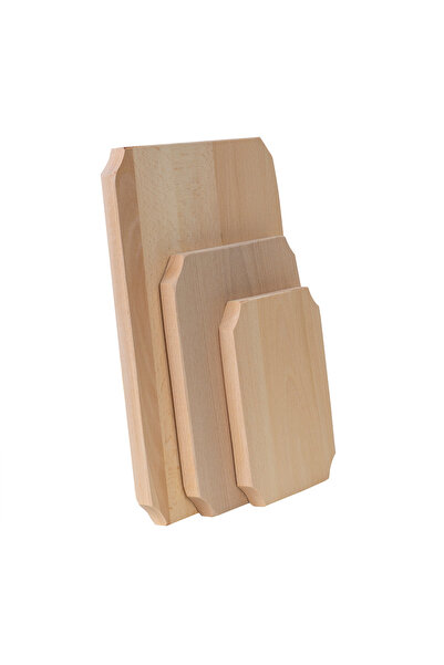 Z-Tools Set of 3 rectangular beech wood choppers, 20mm thick EXT6071