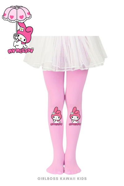 Girlboss Kawaii My Melody Matte Opaque Pantyhose, 5 Color Options, Random Pattern