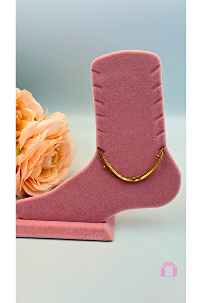 Moond Accessories سلسلة فولاذية موديل ذهبي للقدمين