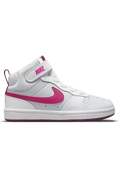 Nike Nike, Pantofi sport Court Borough 2 mid-high cu insertii din piele
