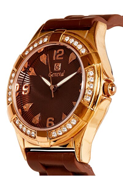GENEVAL Women's Water Resistant Rubber Analog Wrist Watch GRS924ROO