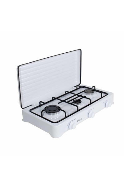 Zilan 3-burner gas stove, cylinder supply, white / ZLN 0032_1 ZLN0032_1