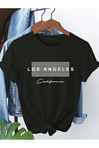 CLASİVA تي شيرت لوس أنجلوس بتصميم حديث مطبوع حسب الطلب للجنسين ذو رقبة دائرية...