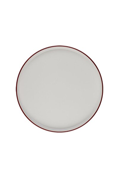 İD FİNE طبق مسطح من ID Fine Modest بلون بورجوندي مقاس 28 سم، مجموعة من 6 قطع