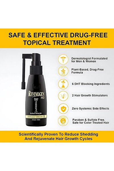 Revivogen Scalp Therapy Promotes Thicker, Fuller and Healthy Hair for Men and Women One Month Supply, 60 ml