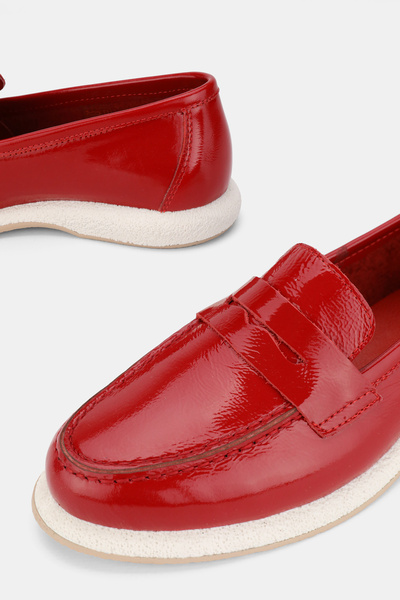 TUNAELLİ ЖІНОЧІ ЧЕРВОНІ РУГАНІ ЧЕРЕВИКИ З НАСТУПНОЮ ПІДОШВОЮ З НАТУРАЛЬНОЇ ШКІРИ, РОЗМІР 36-41