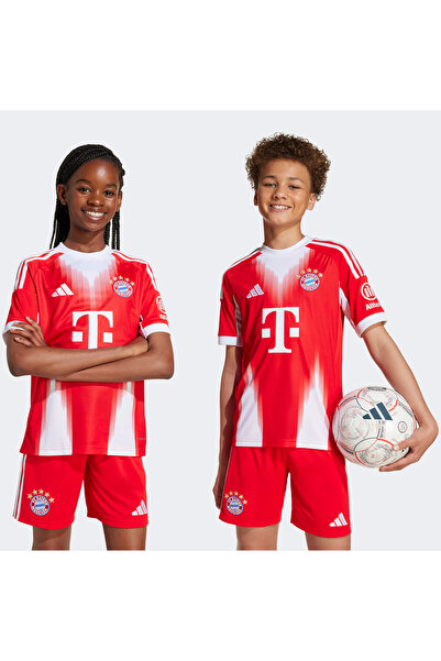 adidas Fc Bayern 25-26 Home Kids Red Soccer Jersey