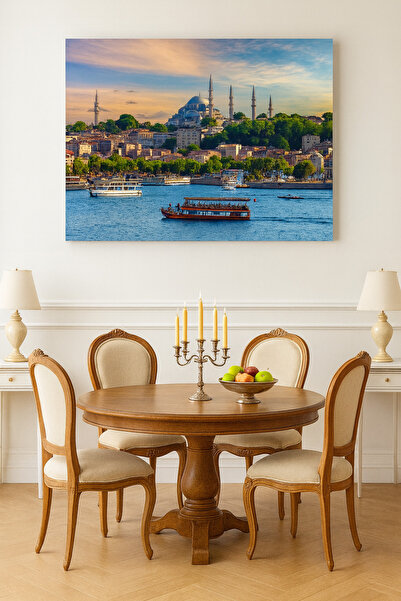 KanvasSepeti Бохемски пейзаж, отпечатан върху голям размер маслена картина, т...