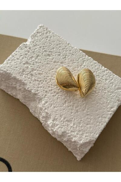 MOONBUTY Çelik Gold Midye Küpe