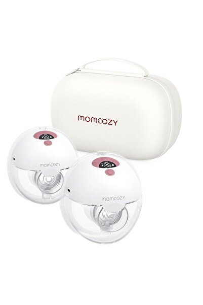 Momcozy - مجموعة مضخة الثدي المزدوجة القابلة للارتداء M5 - كستنائي