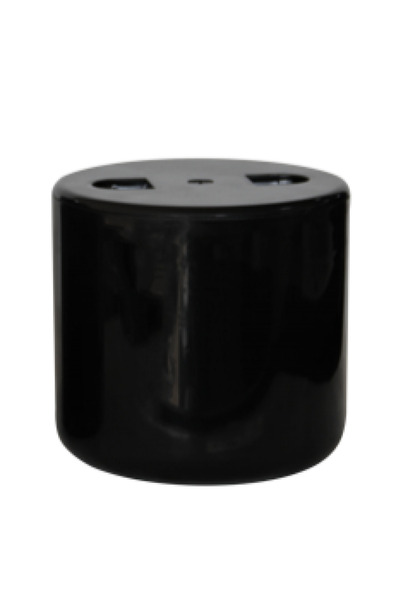 Raki Vas cu capac pentru gheata acril cu pereti dubli 0,7l negru,Ø12.5xh11.5cm