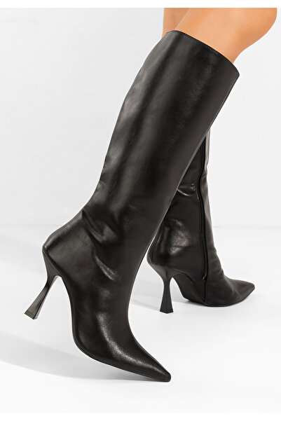 B T Shoes Μπότες με λεπτό τακούνι Luma Μαύρα