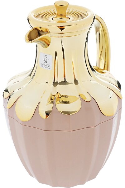 Everest Shaden Thermos, 1 liter, thermal glass inner shell, plastic outer shell - dark beige