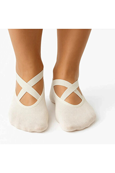 LİNOTTİ Неплъзгащи се памучни чорапи за пилатес и йога, 2 чифта
