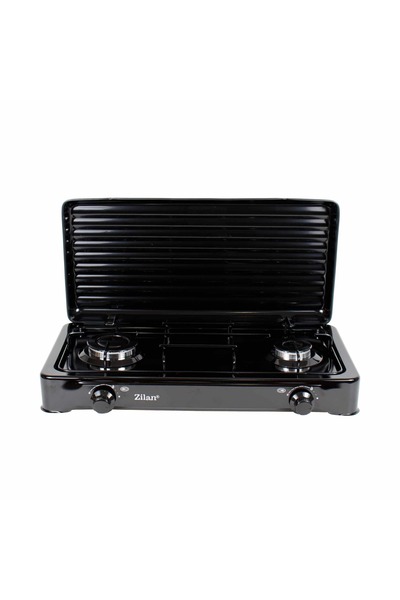 Zilan Stove with 2 burners, bottle-powered, black / ZLN 0025_2 ZLN0025_2