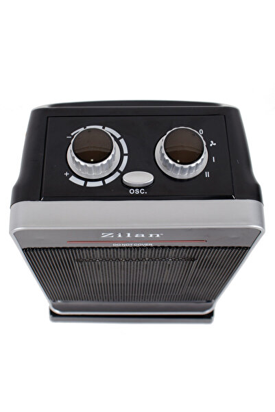 Zilan Ceramic Heater, 2000W Power, 2 Adjustable Levels, Thermostat, Oscillation Function, Safety Mechanism