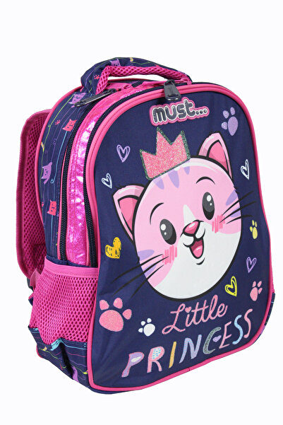 MUST 585020 Princess Cat Kindergarten Backpack-Navy Blue