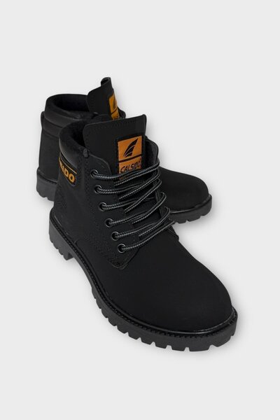 Liger Unisex Winter Cold-Proof Non-Slip Sole Daily Lace-Up Boots Black