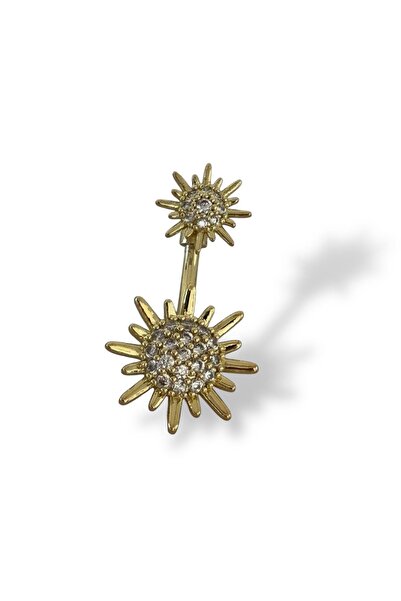 TAKIŞTIR Altın Renk Güneş Figürlü Cerrahi Çelik Göbek Piercing