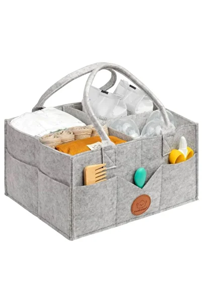 KeaBabies - Original 2.0 Diaper Caddy - Classic Grey